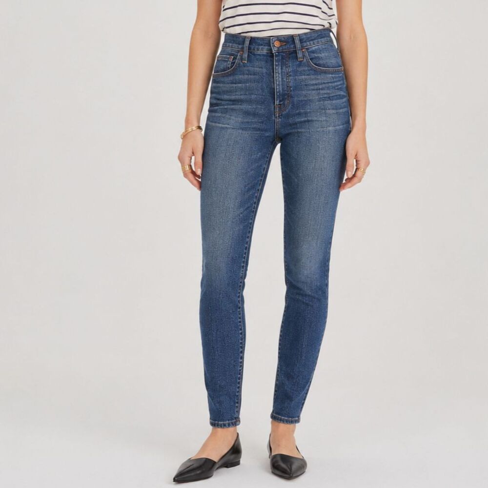 Madewell High-Rise Skinny Jean Classic Indigo Stretch Denim 31 Capsule Wardrobe
